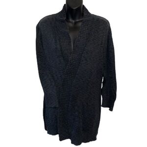 Columbia black/charcoal gray 3/4 length sleeve open cardigan sweater size XL